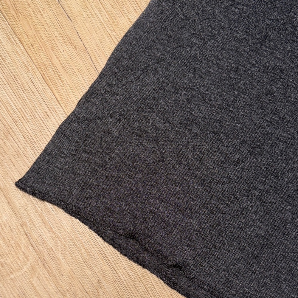 aerie Charcoal Gray Scoop Neck Ribbed Tank Top - Picture 4 of 6